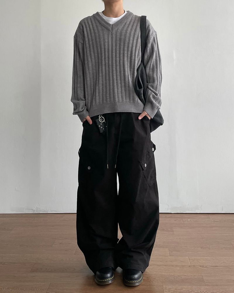 Frame V-neck Crop Knit