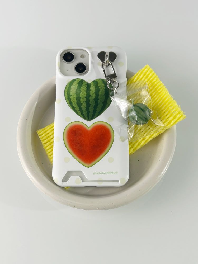Heart Watermelon Card Hard Case