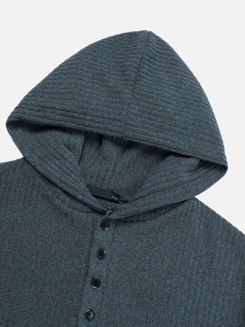 Henley neck crop hoodie