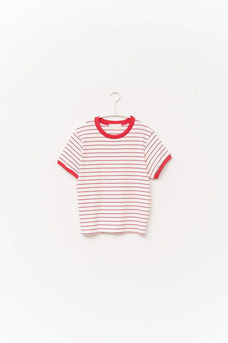 (W) Pesto Striped Top