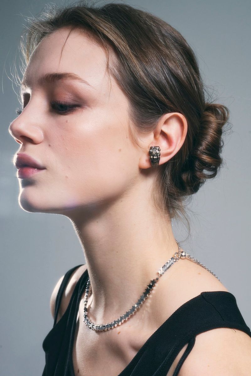 NO.316 [BLACK] GEOMETRY STAR EARCUFF