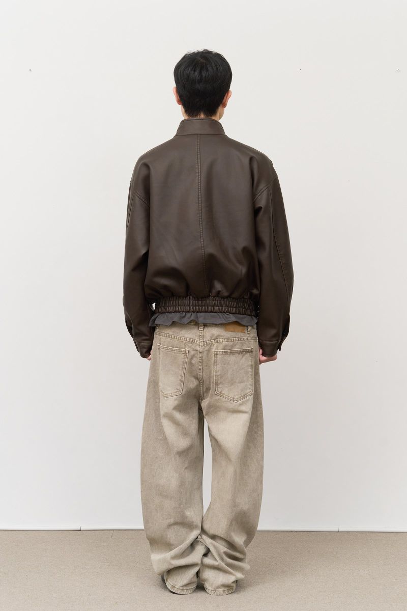 Hook Washed Leather Jacket