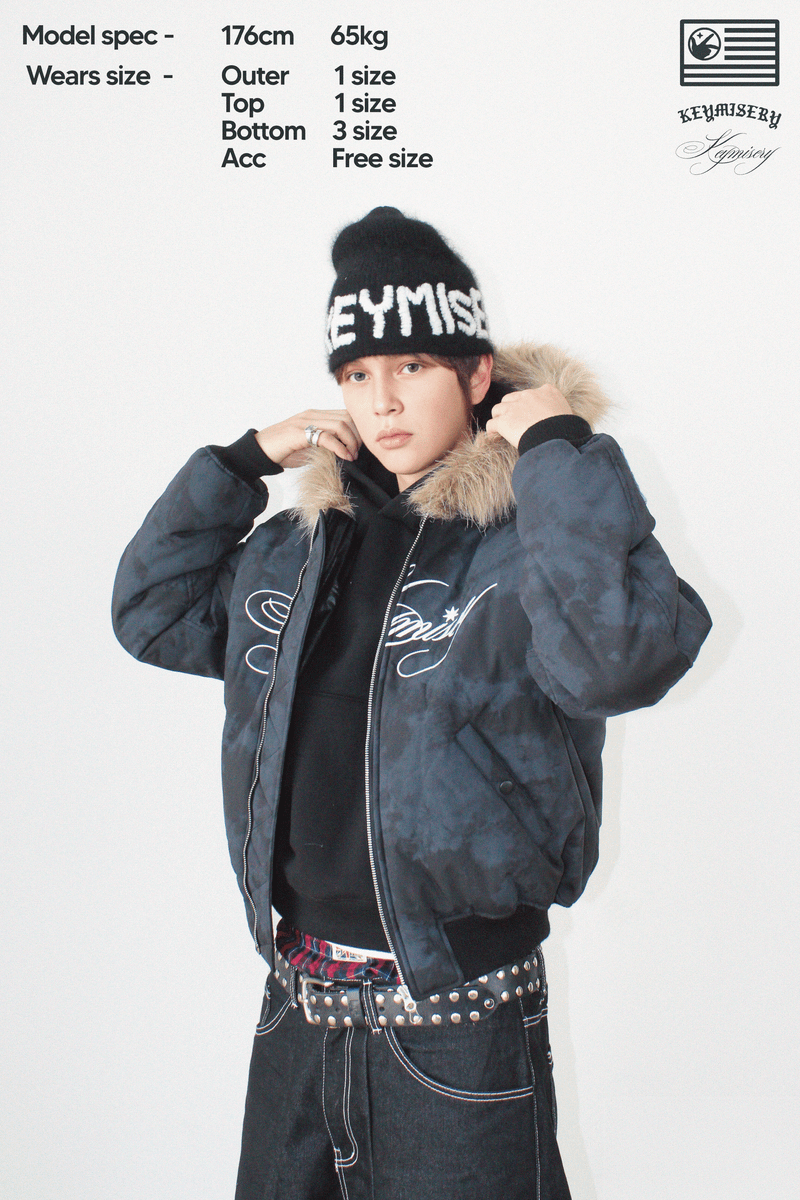 Cropped Fur Hood MA-1 Jacket (Camo)