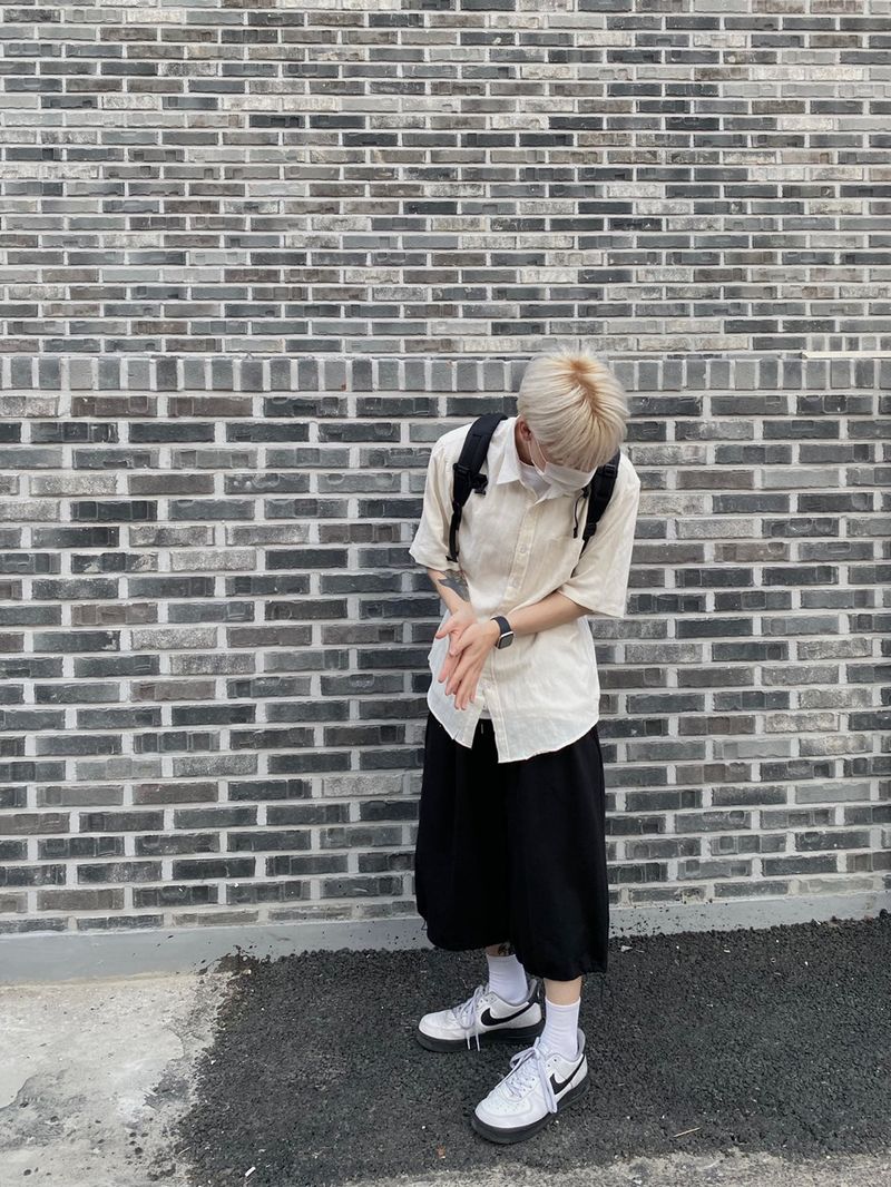 Basic linen short sleeve shirt 4C