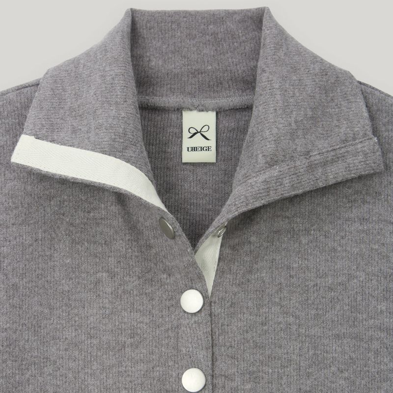 Melange Snap Knit Polar Tee