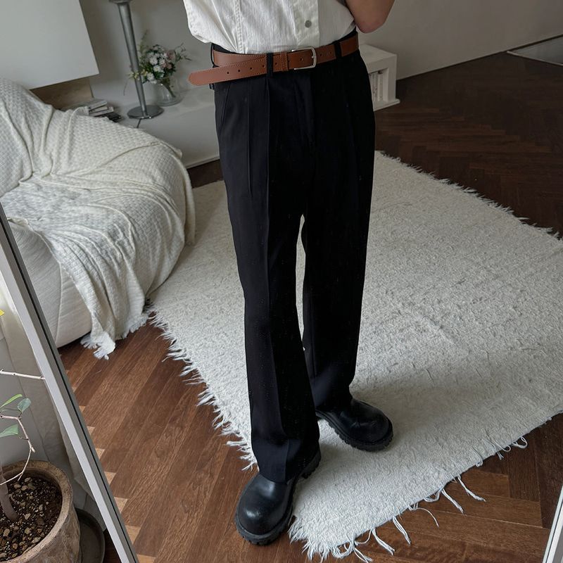 ASCLO Cooling Two Tuck Wide Slacks (2color)