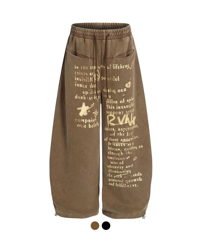 Cozy&Kitsch(コージーアンドキッチ)の「Dreamy Script Wide Jogger Pants(Pants)」