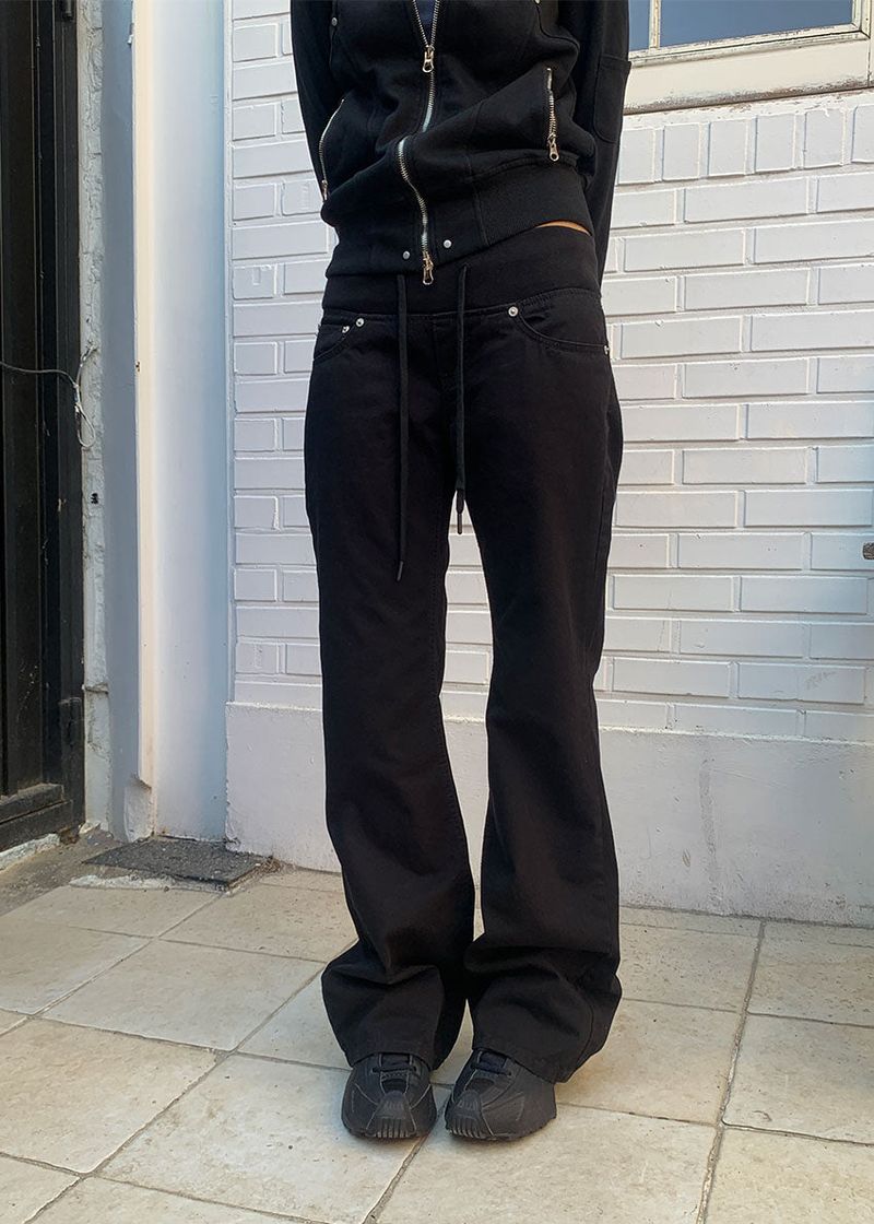 BANDING FLARE PANTS (2color)