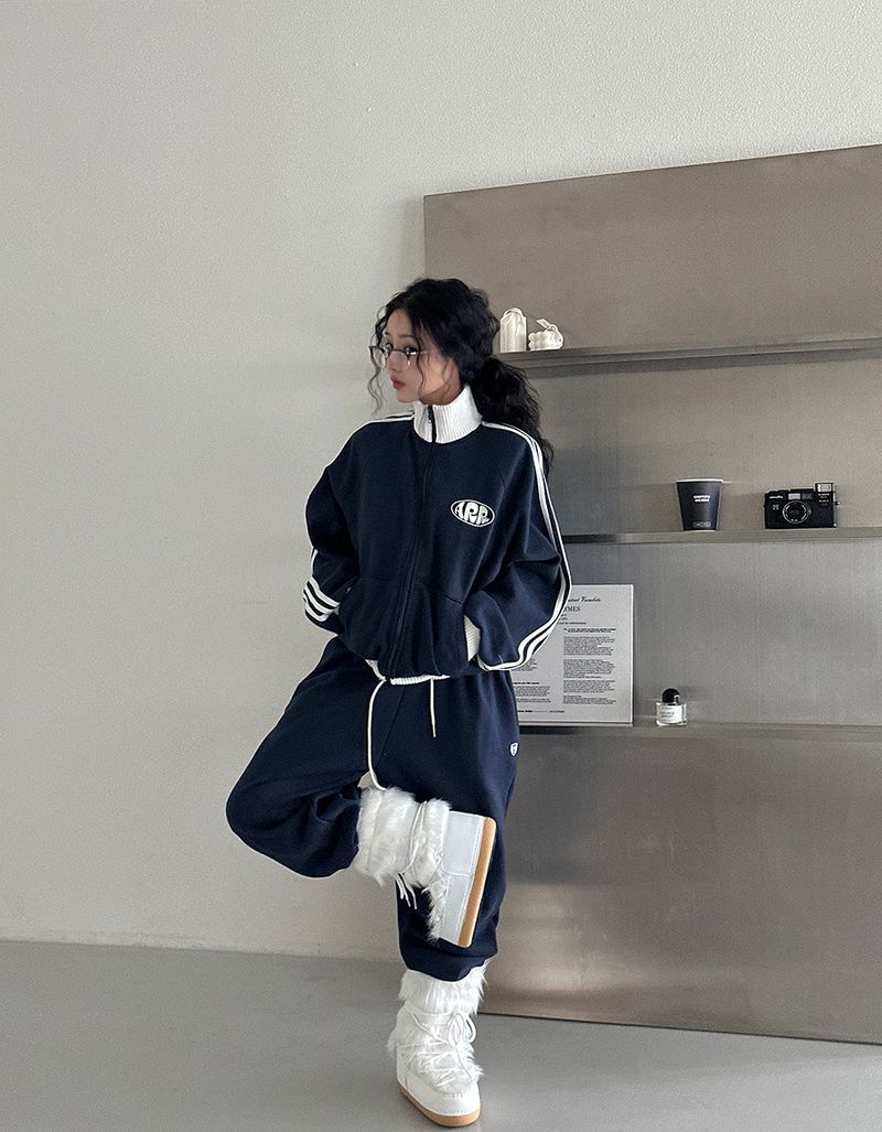 Aru fleece track zip-up
