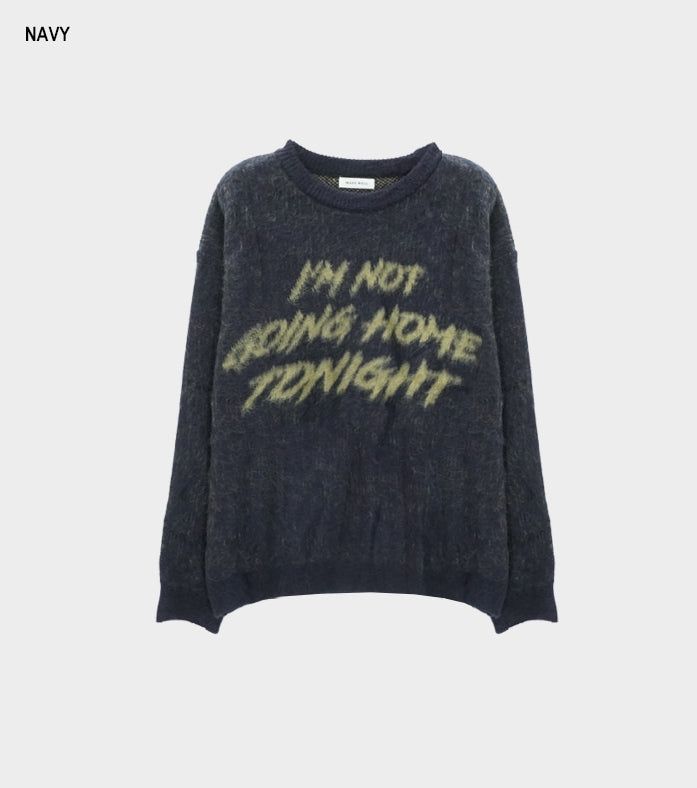 Lettering brush over knit