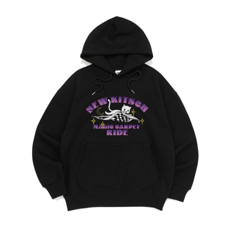 MAGIC CARPET HOOD TEE-BLACK