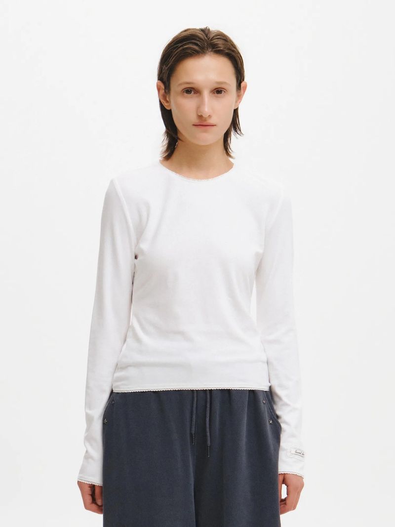 LACE ROUND NECK T-SHIRT