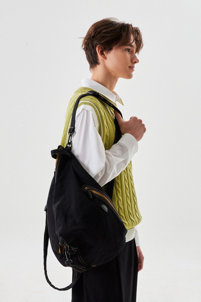 POCKET VINTAGE 2WAY BACKPACK [BLACK]