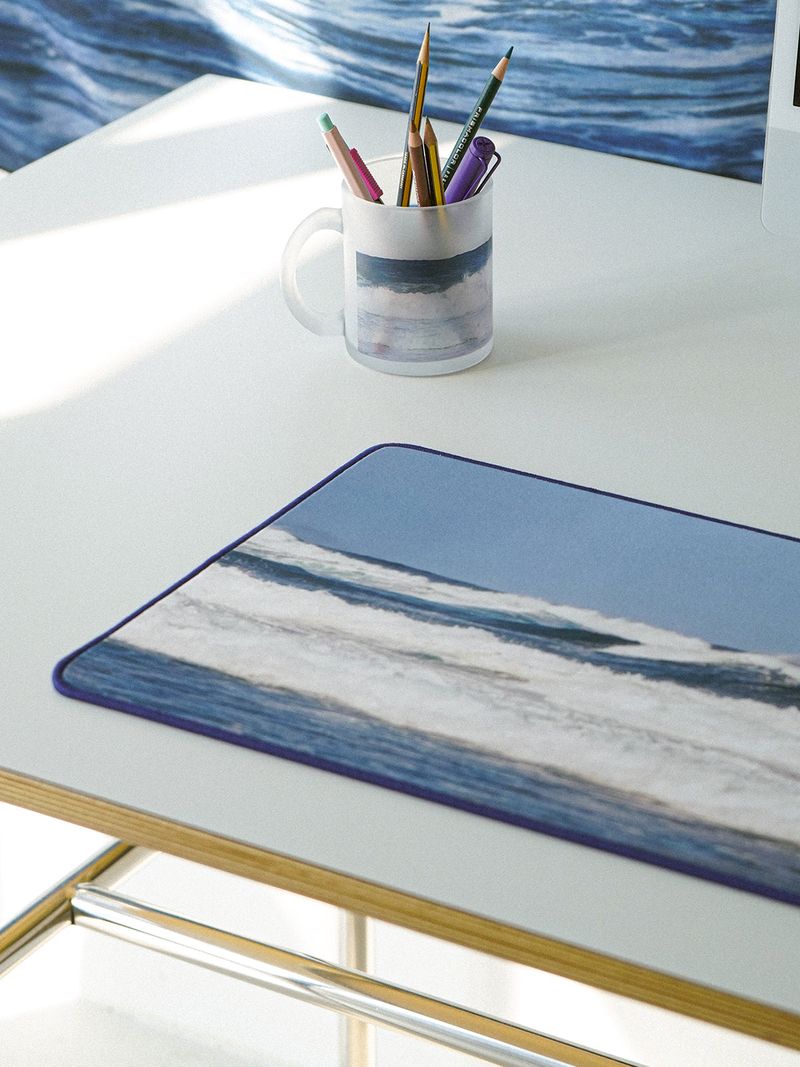 blue bada desk mat