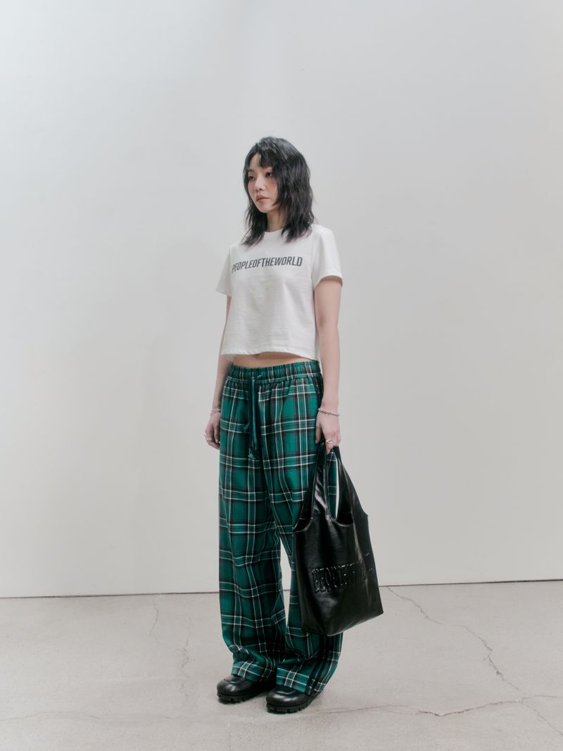 Compatible Check Banding Pants (GREEN)