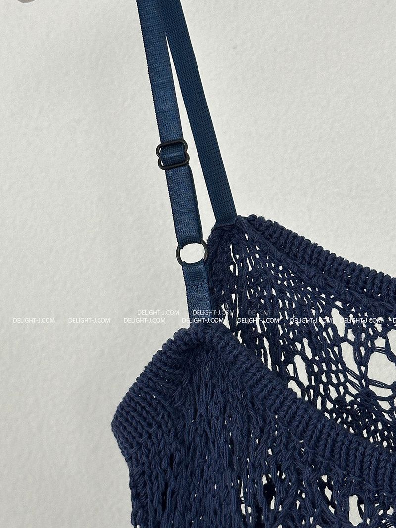 Punching Mesh Knit Bustier Long Dress