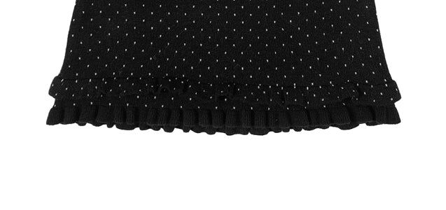 Freak Dot Frill Banding Knit Skirt