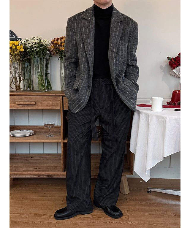 [F/W] Hairy Stripe overfit blazer(2color)