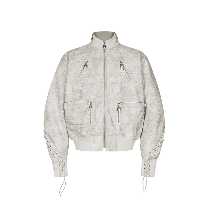 Cozy Worldwide（コージー ワールドワイド）の「MDC STITCH OLIVE CROCODILE BOMBER（Jackets/Outerwear）」
