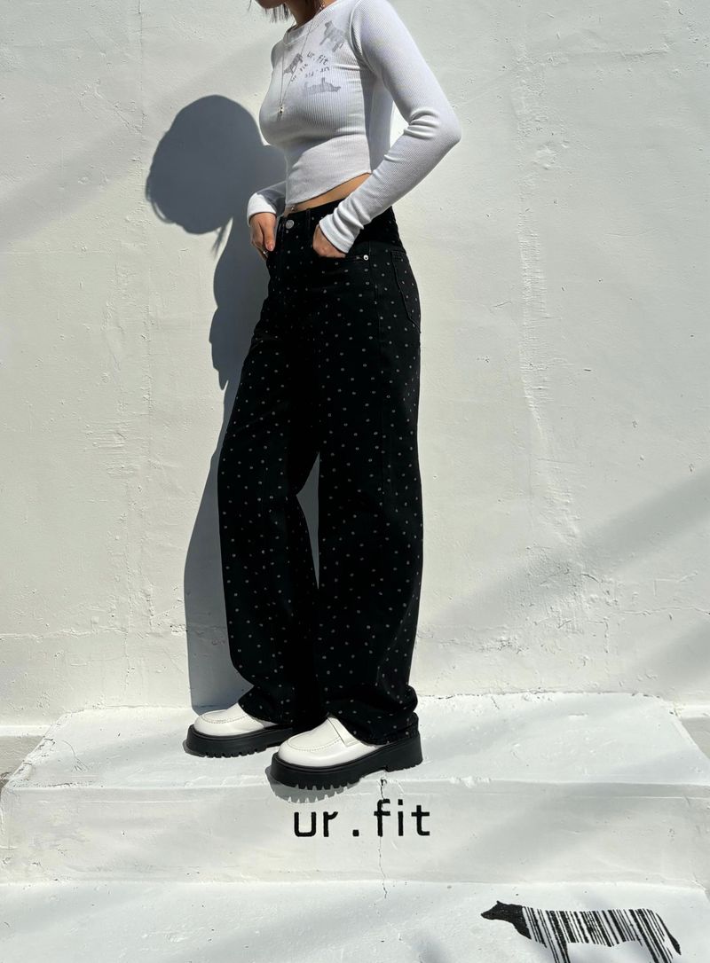 FLOWER DOT DENIM PANTS code 23001