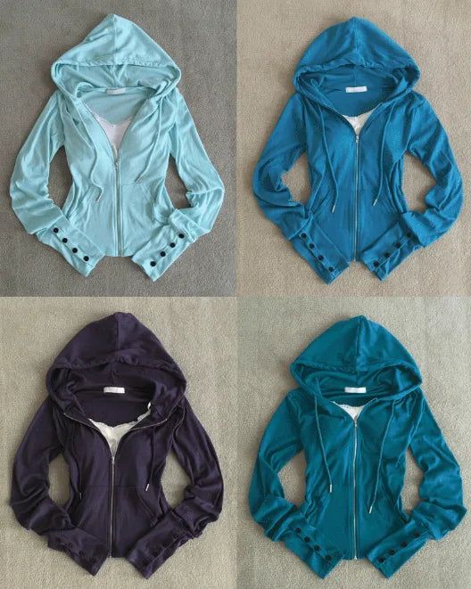 Kuba Button Hooded Zip-Up