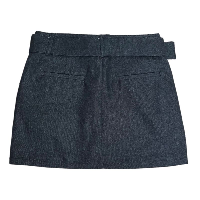 Claude Belt Denim Mini  Skirt