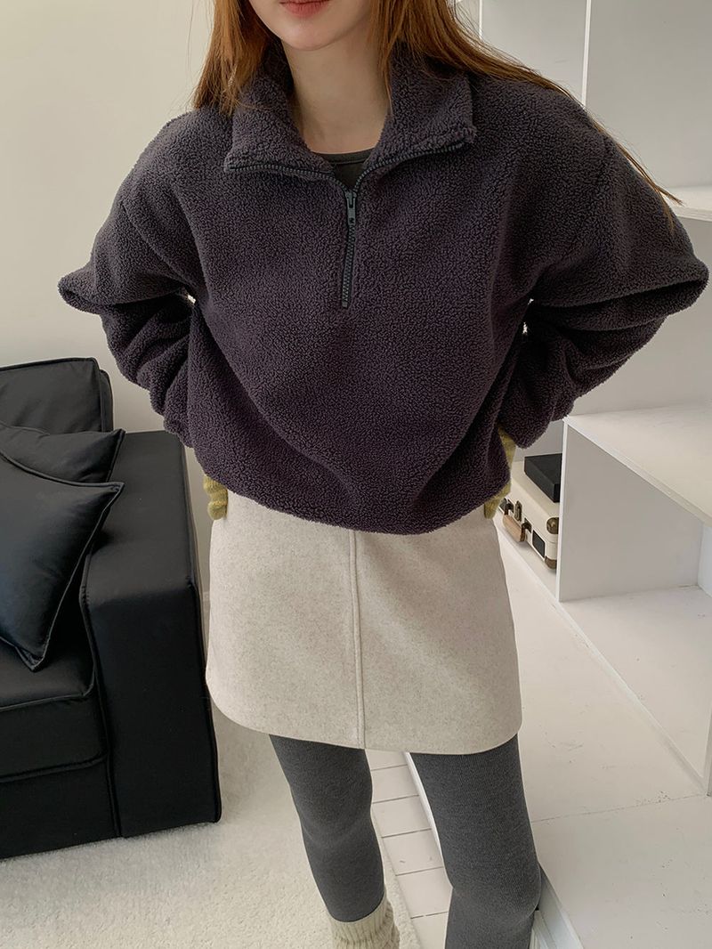 [MADE] MEMBER FLEECE HALF ZIP-UP