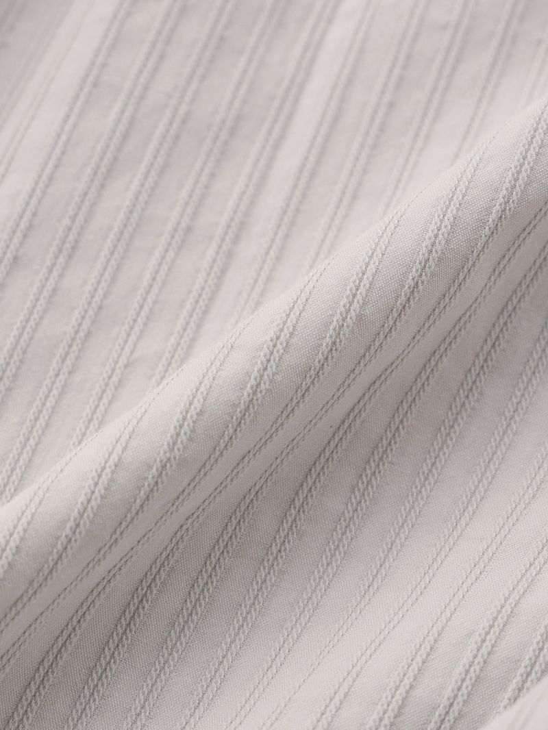 Shirring Zip-up Blouse Jumper_Grey