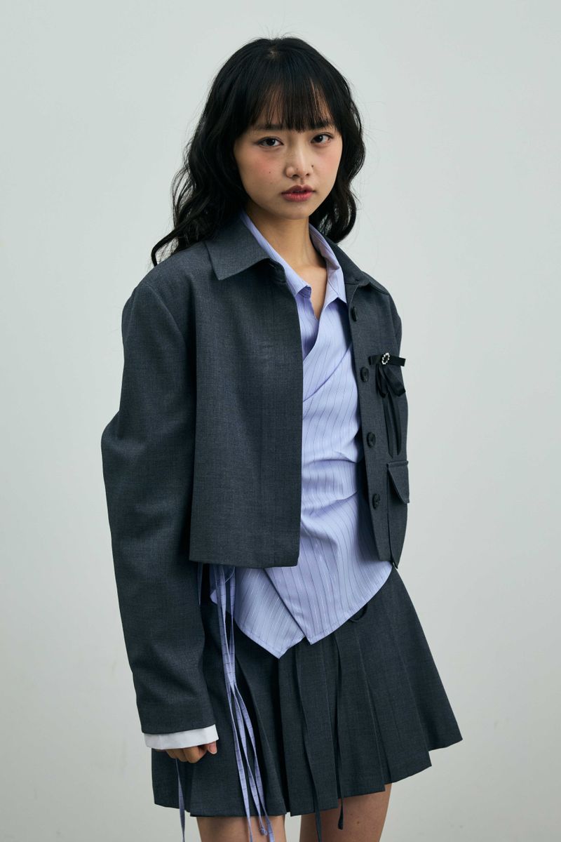 MILD CROP BLAZER / CHARCOAL