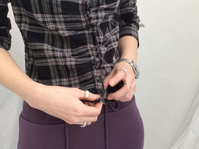 Slim Base String Long Skirt