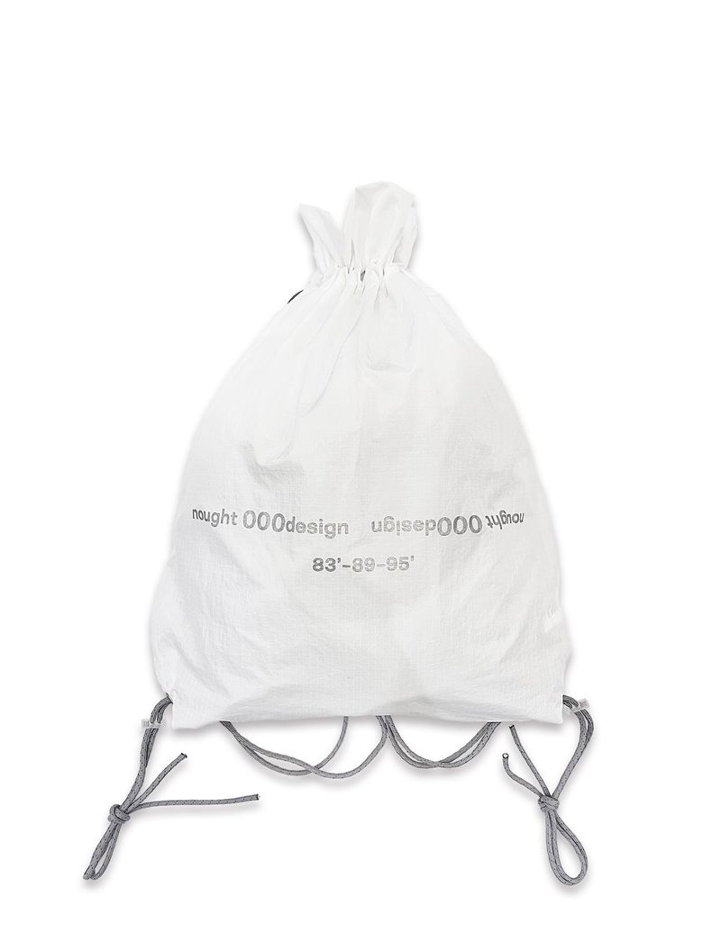 nought(ノウト)の「Reverse Logo Gym Sack / White(Bags)」