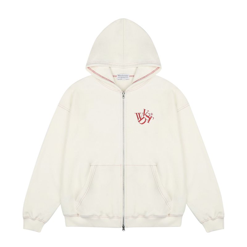 Logo Stitch Hood Zip-up [2 Color]