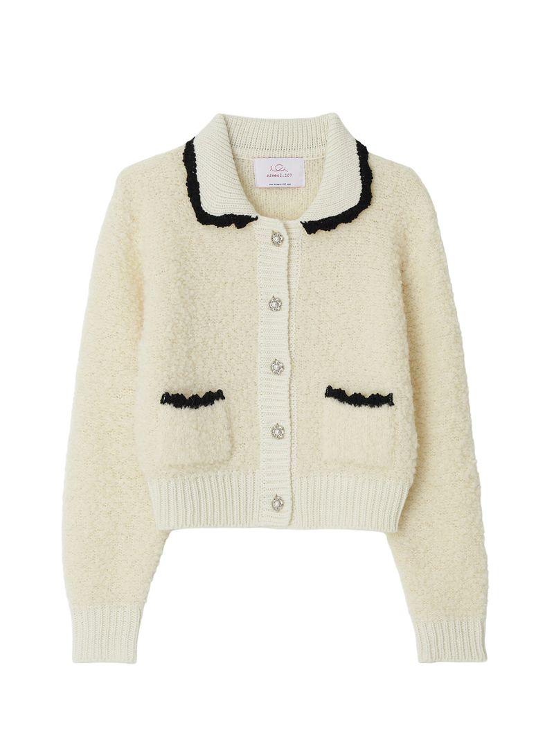 SIWL107(シウォル107)の「Alpaca Knit Cardigan (Ivory)(Tops)」