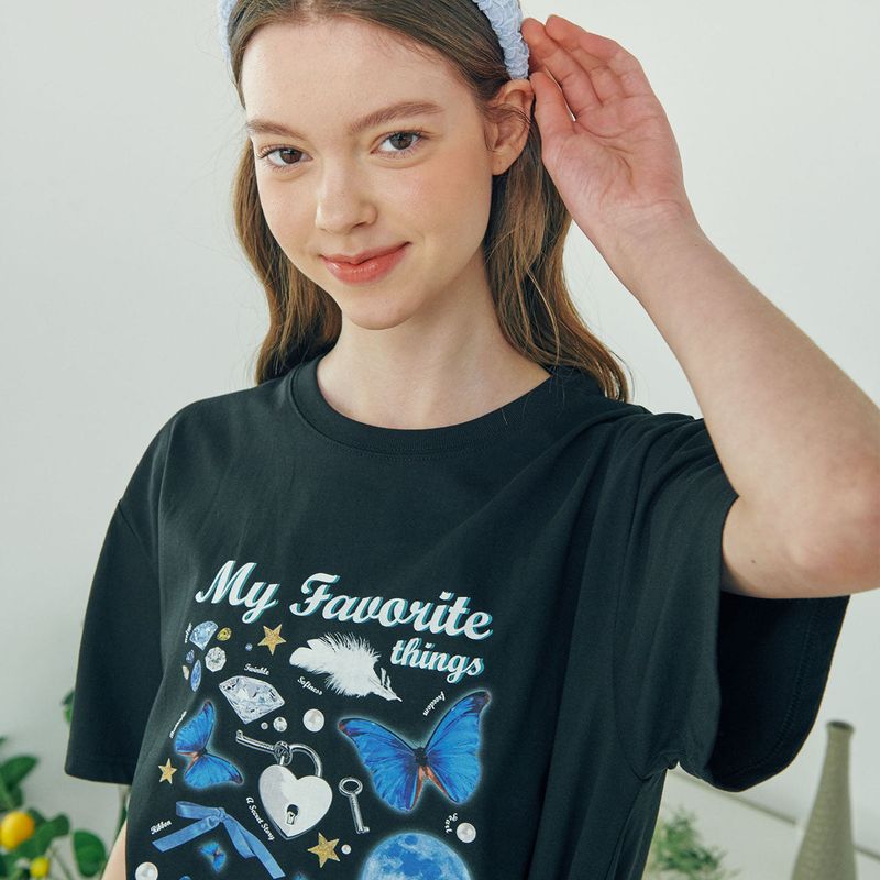 My Favorite Things T-shirt - BLACK