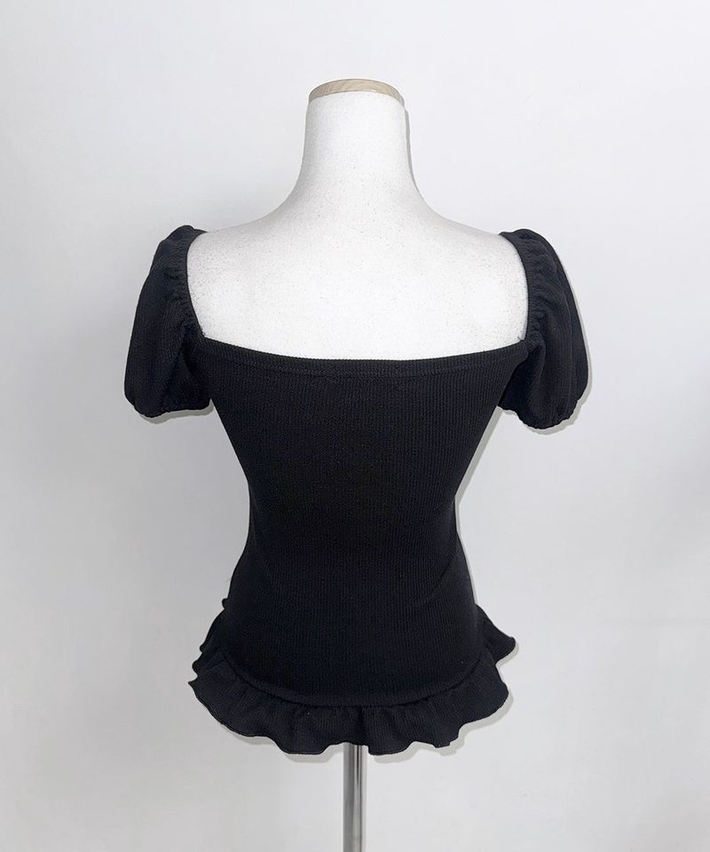 ribbon puff top (3colors)
