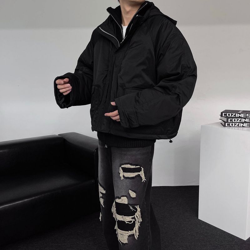 ECT Cropped Hooded Shell Parka (2 colors)