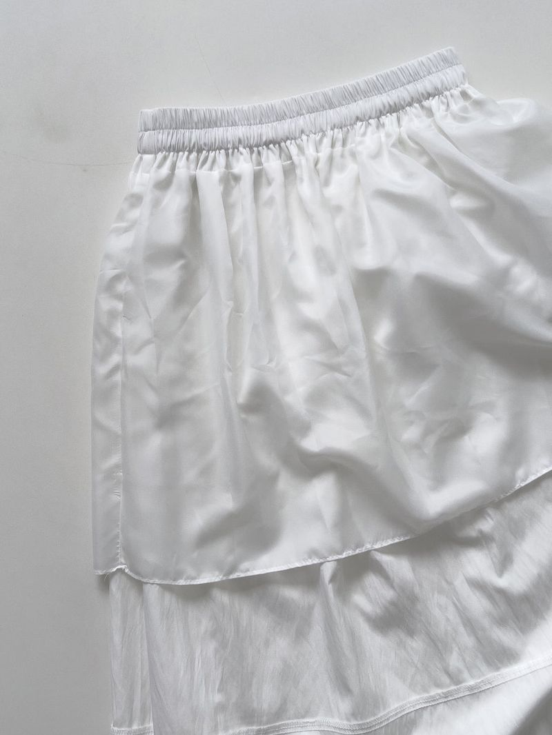 Juicy Nylon Flare Long Skirt