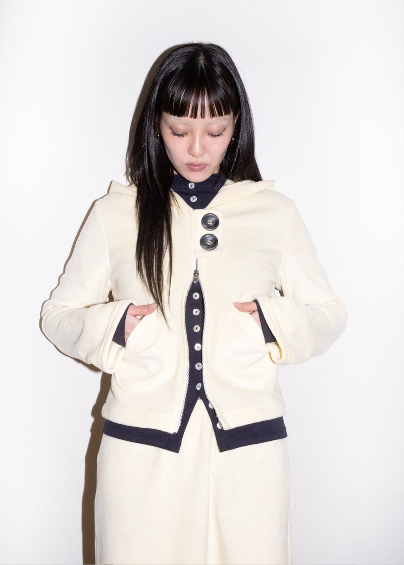 Pocket Fleece Hoodie Jacket [Lemon]