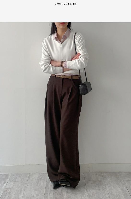 Ad Symbol V-Neck Loose-Fit Knit