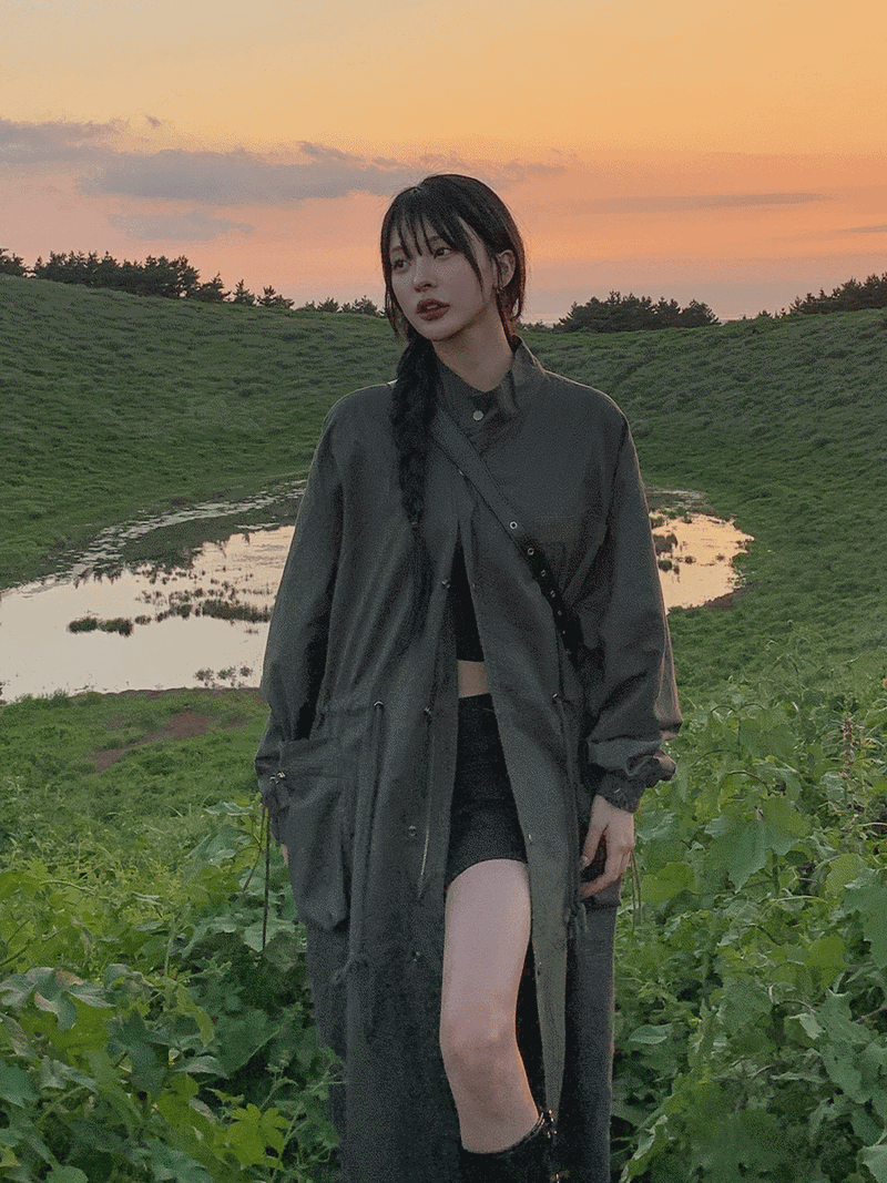ULAN（ユレン）の「wロングトレンチフィールドジャンパー（Jackets/Outerwear）」