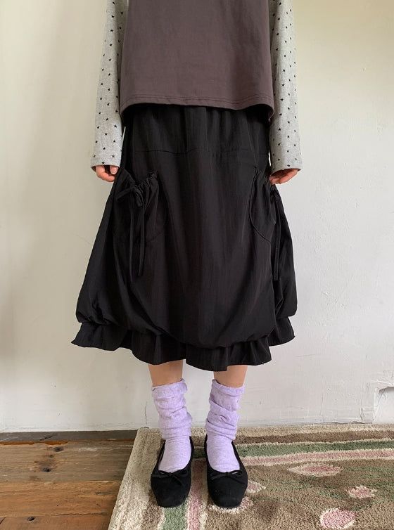 BAON（バオン）の「Dorian Pocket Pumpkin Balloon Midi Skirt（Skirts）」