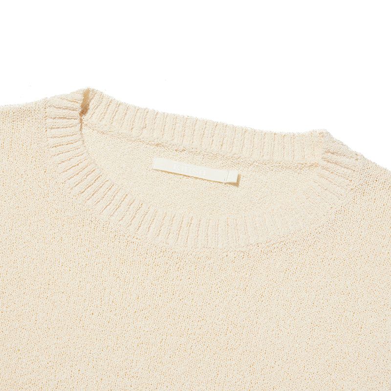 COLLECTION HALF SLEEVE CROP KNIT [IVORY]
