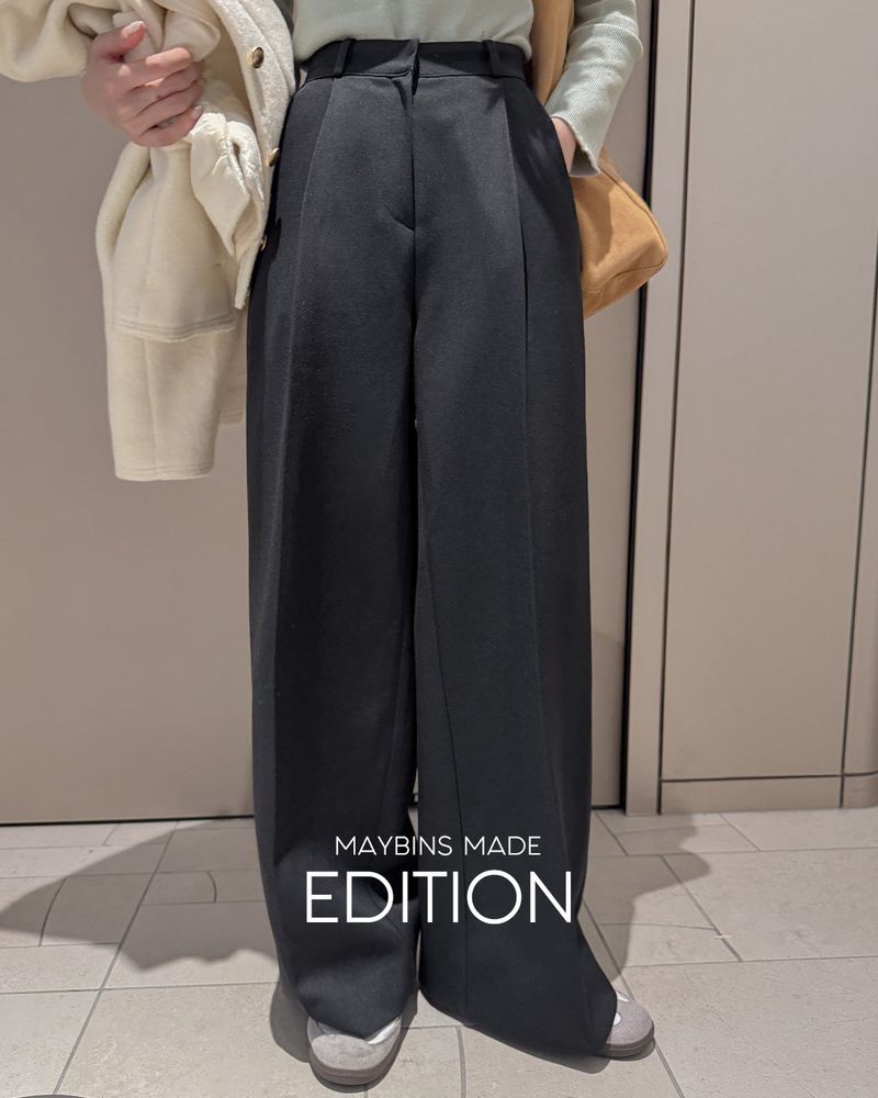 【MADE】One pin tuck wide slacks