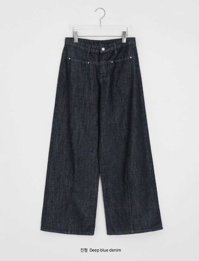 Sankyu Raw Denim Wide Pants