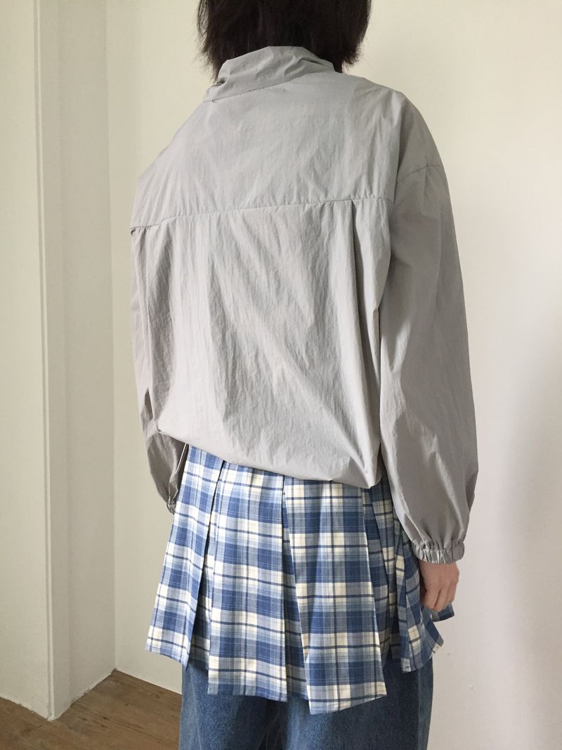 Low Check Pleated Dress (2color)