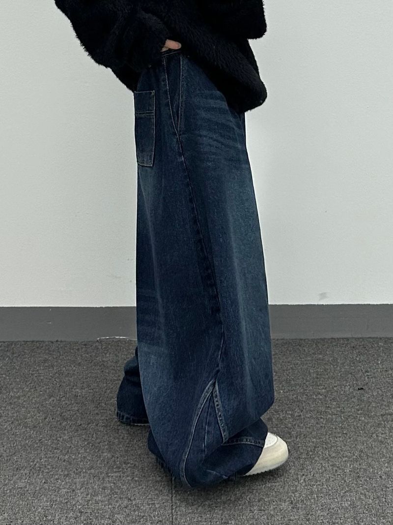 wacks balloon denim pants