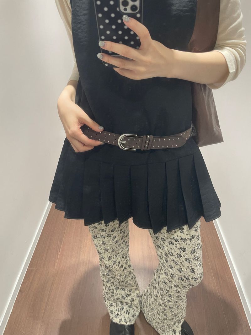 May Pleated Mini Dress (2color)