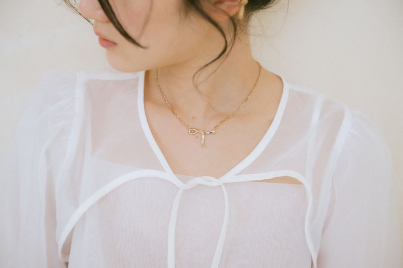 [MADE] Casual ribbon necklace