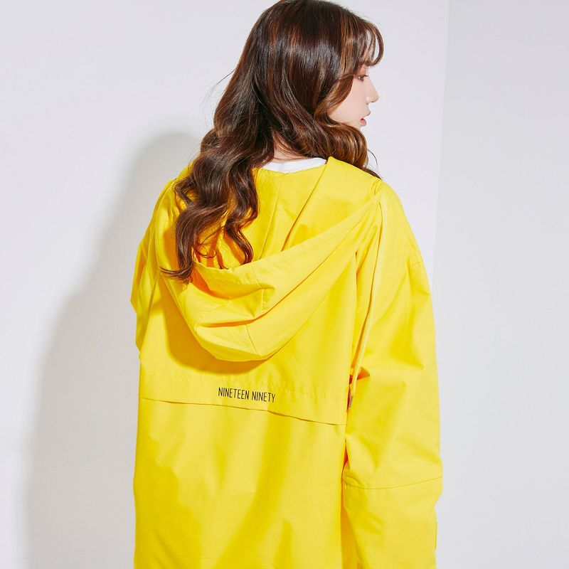 Oversize Anorack Hoodie Onepiece Yellow