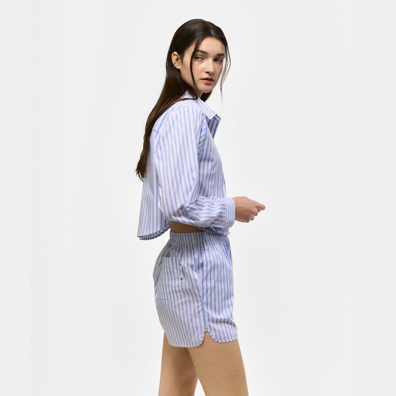 STRIPED POPLIN SHIRTS SET_WHITE